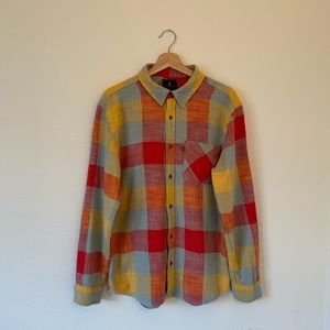 Mens fanned button down shirt